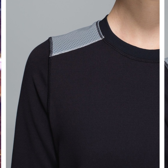 Lululemon In A Flash Long Sleeve Pullover Top Black Silver Reflective -6 - Picture 5 of 15